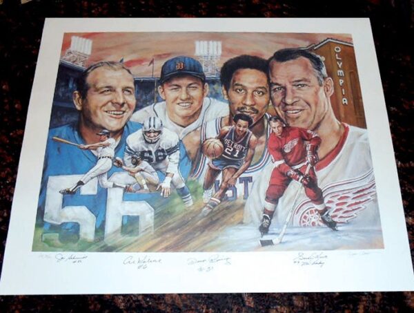 Legends OF Detroit, Signed Lithograph