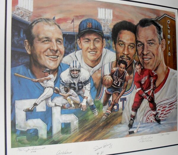 Legends OF Detroit, Signed Lithograph - Image 3