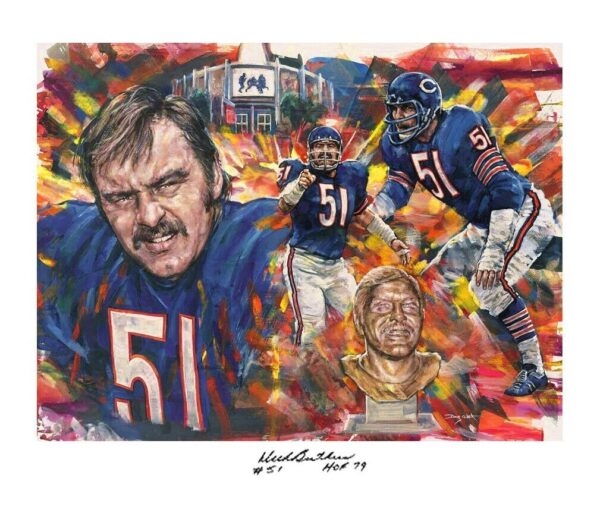 Dick Butkus, Signed Lithograph